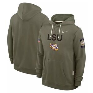 Nike Men's LSU Tigers Olive 2025 Military Appreciation Pullover Hoodie Size L